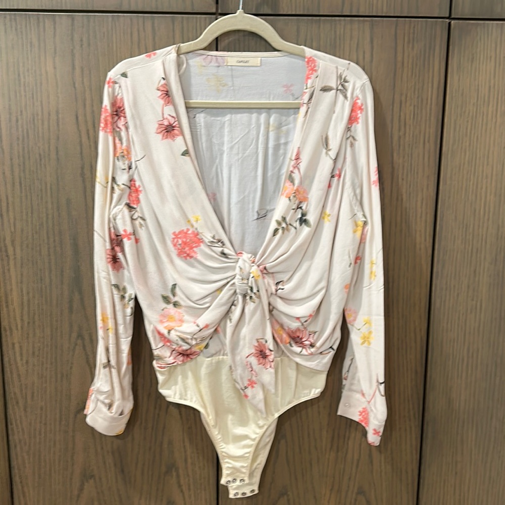 Capulet Flower Pattern Bodysuit - image 1